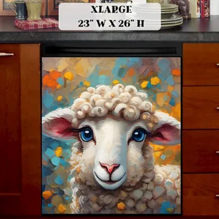 Preview of Pretty Blue Eyed Sheep magnet in Extra Large size.