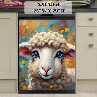 Preview of Pretty Blue Eyed Sheep magnet in XX Large size.