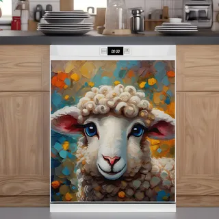 Preview of Pretty Blue Eyed Sheep magnet.