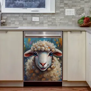 Preview of Blue Eyed Sheep in the Meadow magnet.