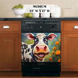 Preview of Funny Silly Cow magnet in Medium size.