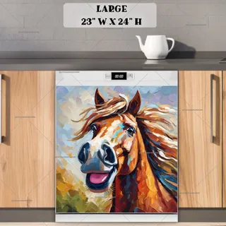 Preview of Cute Smiling Horse magnet in Large size.