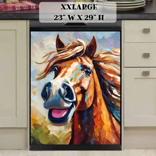 Preview of Cute Smiling Horse magnet in XX Large size.