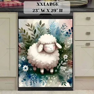 Preview of Cute Fluffy Sheep magnet in XX Large size.