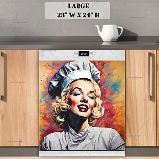 Preview of Chef Marilyn Monroe magnet in Large size.