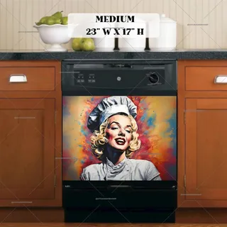 Preview of Chef Marilyn Monroe magnet in Medium size.