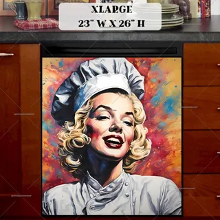 Preview of Chef Marilyn Monroe magnet in Extra Large size.