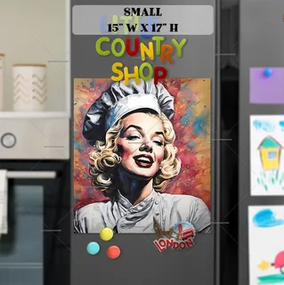 Preview of Chef Marilyn Monroe magnet in Small size.