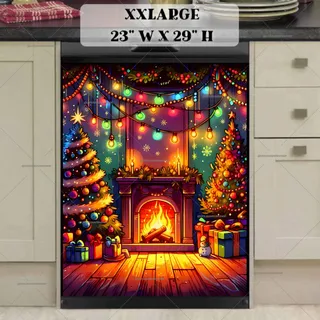 Preview of Cozy Christmas Fireplace magnet in XX Large size.