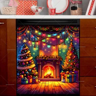 Preview of Cozy Christmas Fireplace magnet.