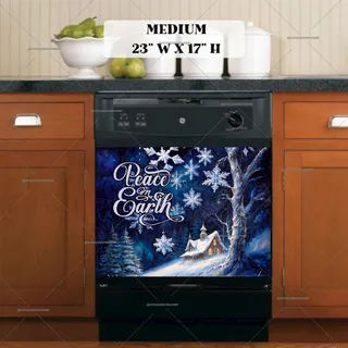 Preview of Beautiful Winter Cabin in the Woods magnet in Medium size.