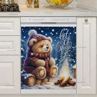 Preview of Christmas Bear Camping magnet.