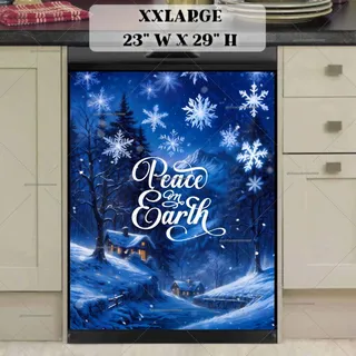 Preview of Peaceful Christmas Night in the Woods magnet in XX Large size.