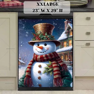 Preview of Old Fashioned Christmas Snowman magnet in XX Large size.