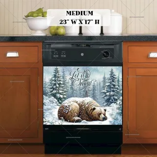 Preview of Winter Bear in the Snow magnet in Medium size.