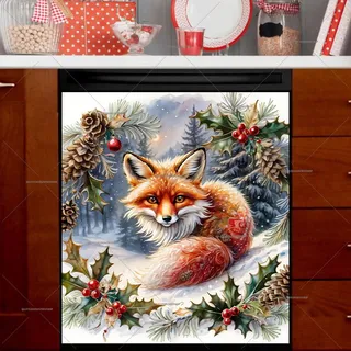 Preview of Little Winter Fox in the Snow magnet.