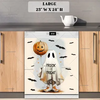 Preview of Trick or Treat Ghost magnet in Large size.