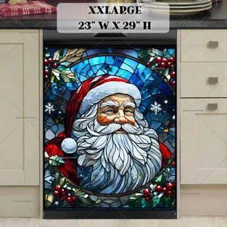 Preview of Stained Glass Santa Portrait magnet in XX Large size.