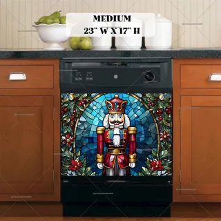 Preview of Stained Glass Traditional Nutcracker magnet in Medium size.