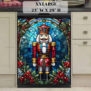 Preview of Stained Glass Traditional Nutcracker magnet in XX Large size.