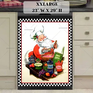 Preview of Vintage Santa in the Kitchen magnet in XX Large size.