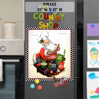 Preview of Vintage Santa in the Kitchen magnet in Small size.