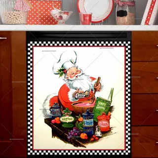 Preview of Vintage Santa in the Kitchen magnet.