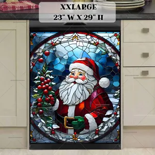 Preview of Stained Glass Santa Claus magnet in XX Large size.