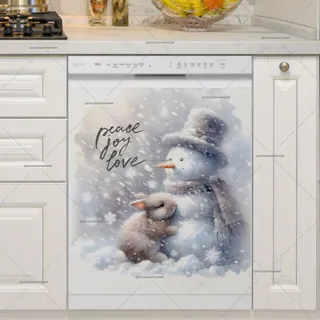 Preview of Winter Snowman and Bunny in the Snowstorm magnet.