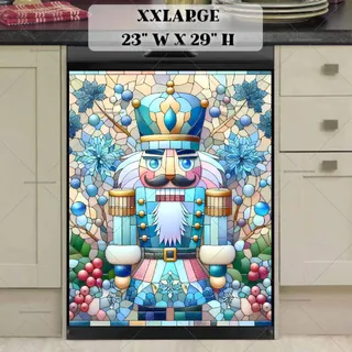 Preview of Stained Glass Pastel Nutcracker magnet in XX Large size.