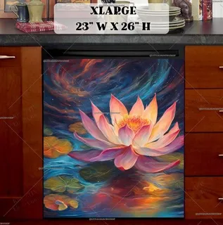 Preview of Beautiful Pink Lotus magnet in Extra Large size.