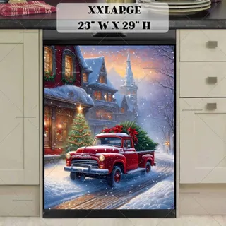 Preview of Red Truck in the Christmas Town magnet in XX Large size.