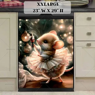 Preview of Little Ballerina Mouse with a Nutcracker magnet in XX Large size.