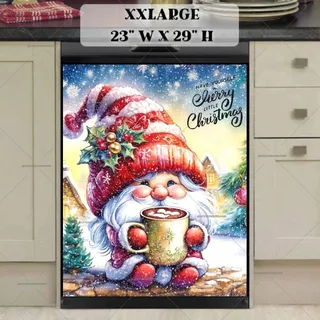 Preview of Christmas Gnome with Hot Chocolate magnet in XX Large size.