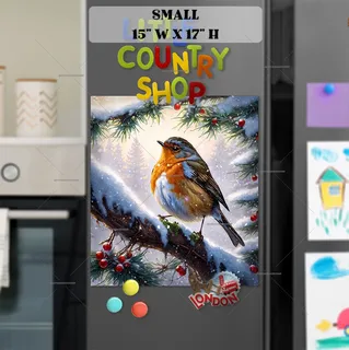 Preview of Winter Robin on the Snowy Tree magnet in Small size.