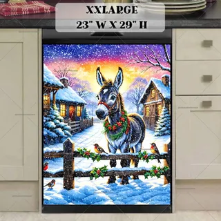 Preview of Christmas Farmhouse Donkey magnet in XX Large size.