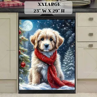 Preview of Cute Christmas Puppy magnet in XX Large size.