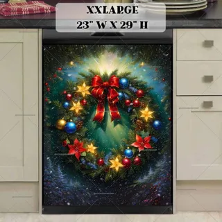 Preview of Beautiful Christmas Wreath magnet in XX Large size.