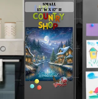 Preview of Winter Wonderland Village magnet in Small size.