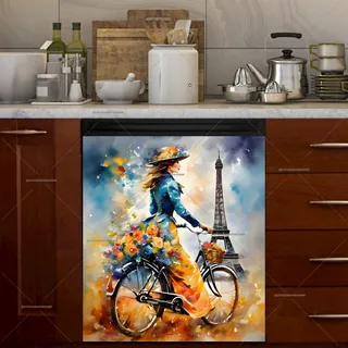 Preview of Lady with a Bicycle in Paris magnet.