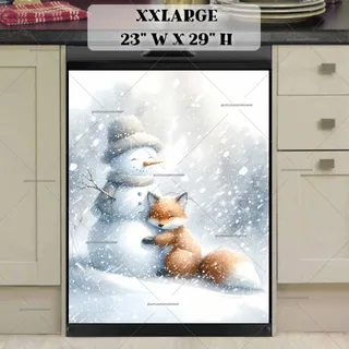 Preview of Snowman and a Little Fox magnet in XX Large size.