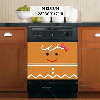 Preview of Christmas Gingerbread Girl magnet in Medium size.