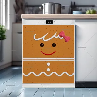 Preview of Christmas Gingerbread Girl magnet.