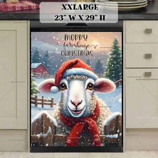 Preview of Cute Christmas Sheep magnet in XX Large size.