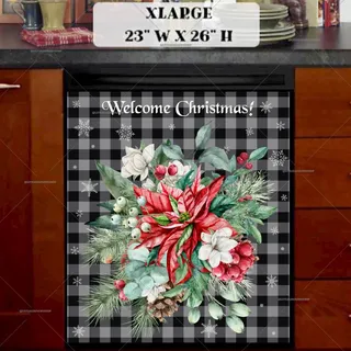 Preview of Farmhouse Christmas Bouquet magnet in Extra Large size.