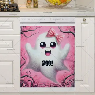 Preview of Cute Halloween Ghost Girl magnet.