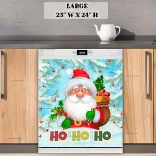 Preview of Cute HO HO HO Santa magnet in Large size.