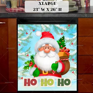 Preview of Cute HO HO HO Santa magnet in Extra Large size.