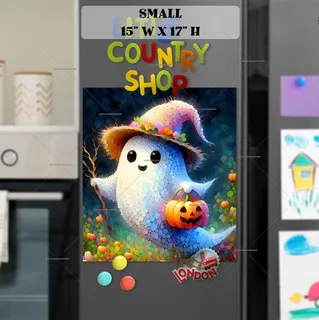 Preview of Colorful Halloween Ghost magnet in Small size.