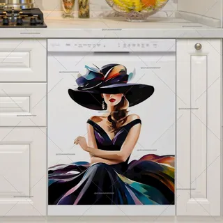 Preview of Elegant Lady in a Large Hat magnet.